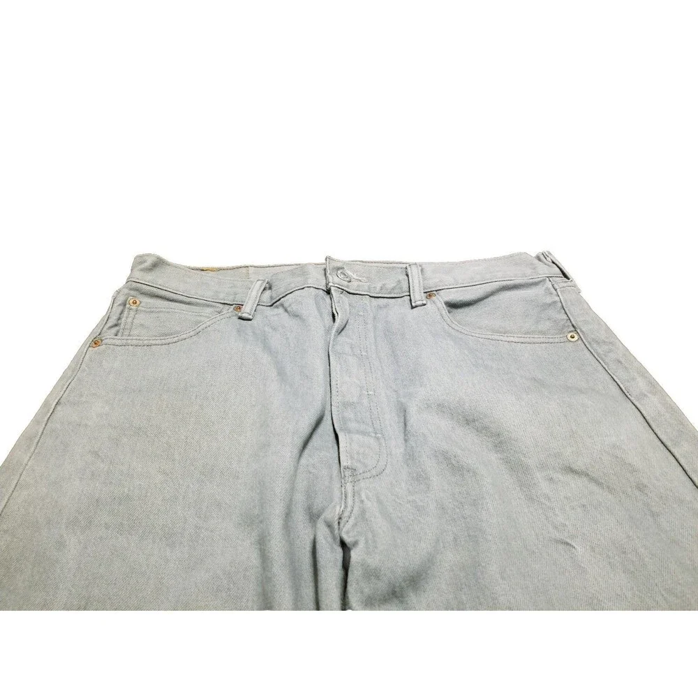 Levi's 501 XX Jeans Men Size 36x32 Gray Silver Button Fly 100% Cotton (34×30.5)